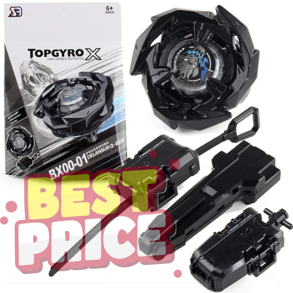 Limited Edition Beyblade X BX-01 Dran Sword Black Burst Top