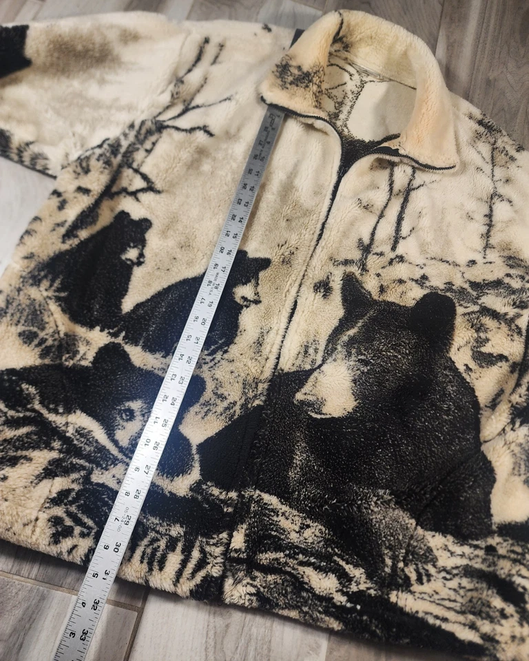Vellón exterior vintage Black Mountain AOP Black Bear Cubs cremallera completa 2xl Foto 4 de 4