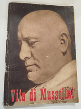 Italicus VITA di MUSSOLINI Profilo storico + cartolina MSI + Firma Rachele ...