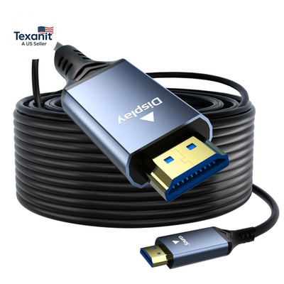 8K Fiber Optic HDMI 2.1 Cable 50FT/15M, Ultra High Speed HDMI Cord 48Gbps, 8K@60