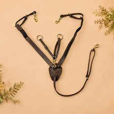 Leather Horse Breastplate Adjustable Fit Leather Breast Collar Easy to Clean