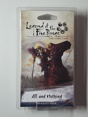 New Sealed ALL AND NOTHING Dynasty Pack Legend of the Five Rings The Card Game