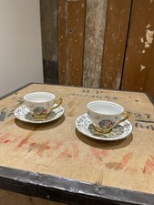 Bernadotte Porcelain Tea Cups & Saucers RGK Czechoslovakia Decorative