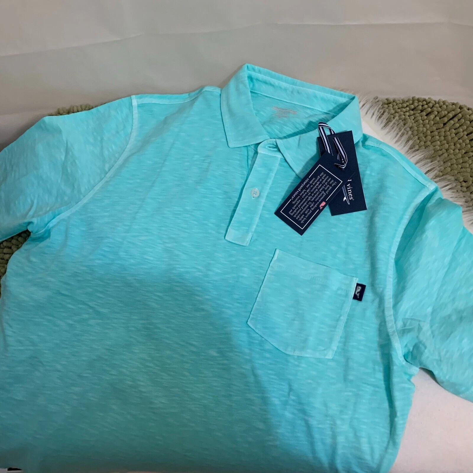 BLOW OUT SALE! NWT VINEYARD VINES Mens ISLAND Dyed COTTON Pocket Polo CAICOS SML