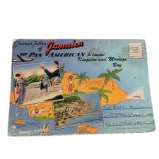 Souvenir Folder Jamaica 1920s Fold-Out Postcards Pan American Kingston Montego