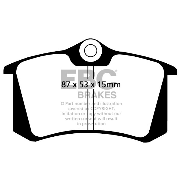 DP4680R - EBC Yellowstuff Rear Brake Pads Set For VW Scirocco 1.4 T 2008- - Image 2