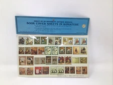 Vintage Merrimack Miniature Book Cover Sheet 20 Antique Book Covers Dollhouse