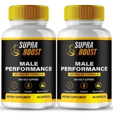 Supra Boost Capsules, Official Advanced Supplement Pills for Men (2 Pack)