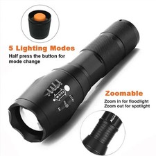 Super Bright Tactical Military LED Flashlight flash light super high LUX 