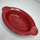 Fiestaware Scarlet Individual Oval Casserole Bowl Dish Fiesta Red 9” Au Gratin