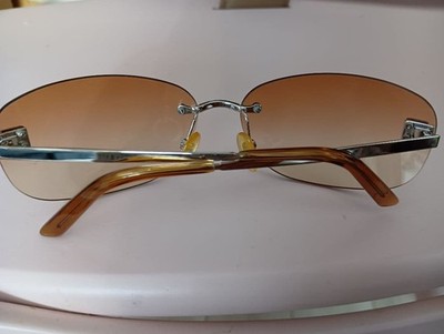Céline Brown Plaque Frame Sunglasses with Case Used, 20+ Years Old