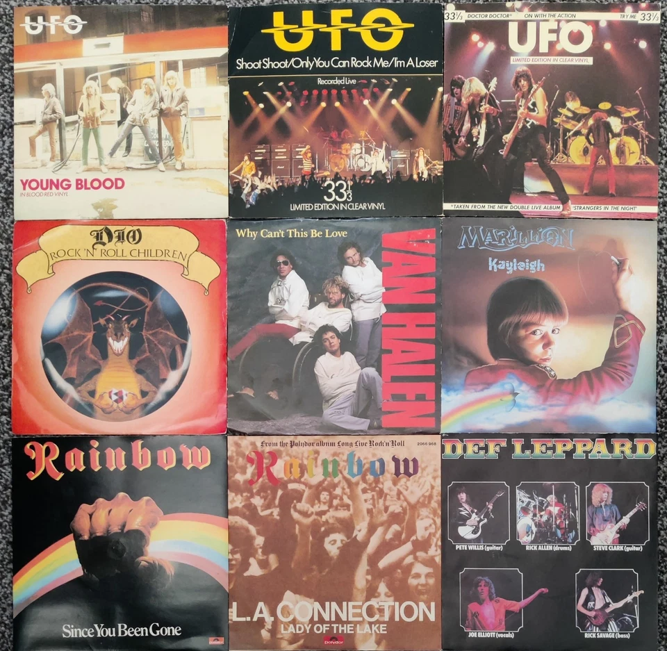 JOB LOT OF 100 X 7" SINGLES - ALL ROCK, HARD ROCK, HEAVY METAL etc, (ALL LISTED) - Image 2 of 4