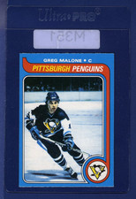 1979-80 OPC Greg Malone #9 (NRMT+) Very Nice Old Hockey Card *M351