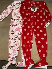 Carters Toddler Christmas Winter Footed Sleep Pajamas 2 PAIRS SZ 5T NWT