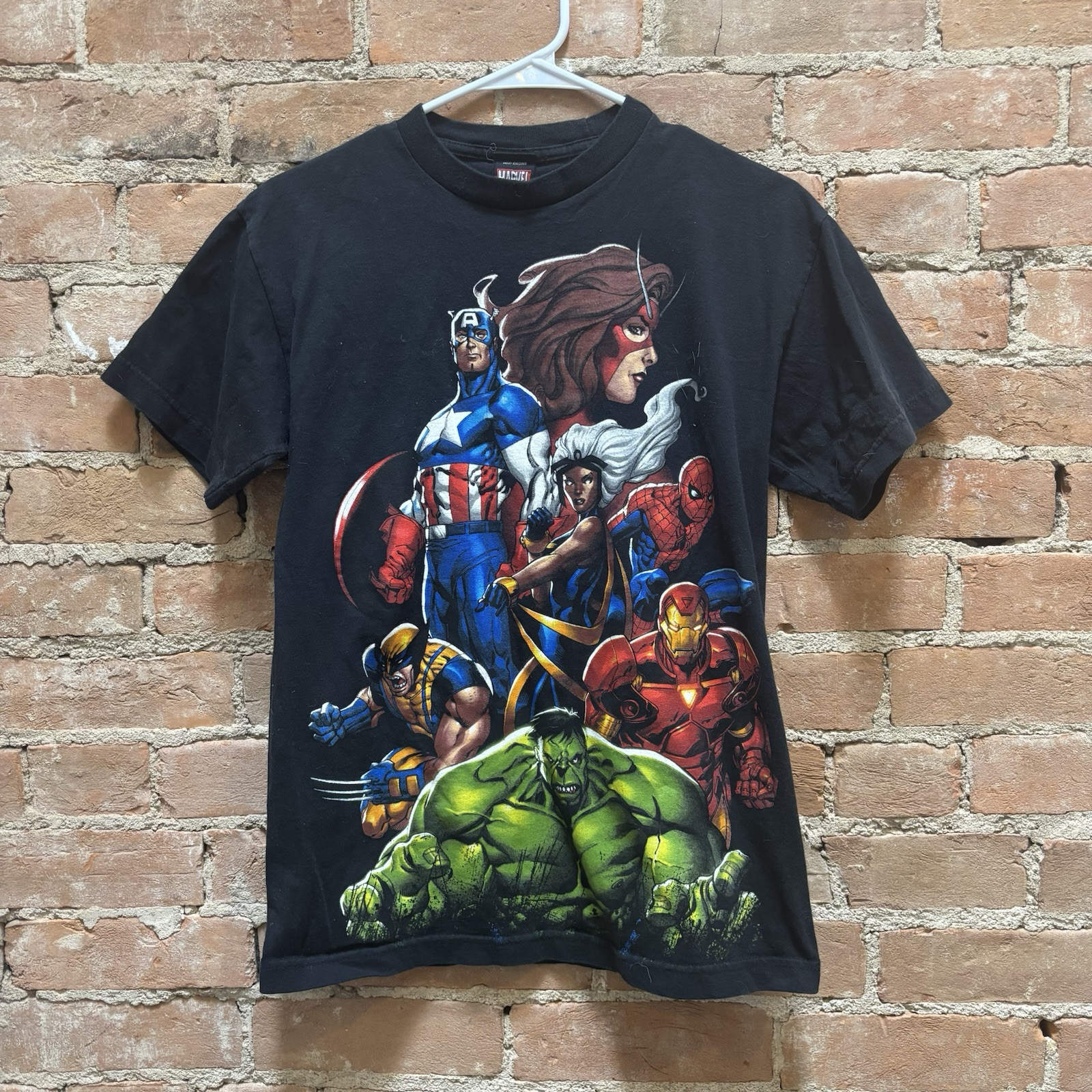 $70 Vintage 90s Marvel Mad Engine Big Print Tshirt