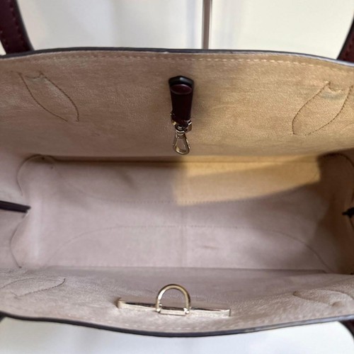 Kate Spade Floral Tote Bag with Pouch A4 Compatible PVC Bordeaux Pink - Picture 8 of 10