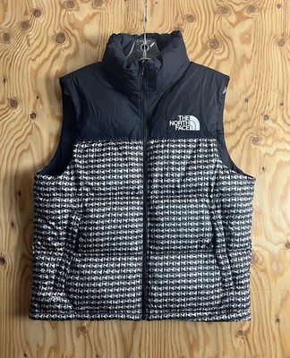 Supreme x The North Face Studded Nuptse Vest Mens M Black Puffer Hoody Jacket