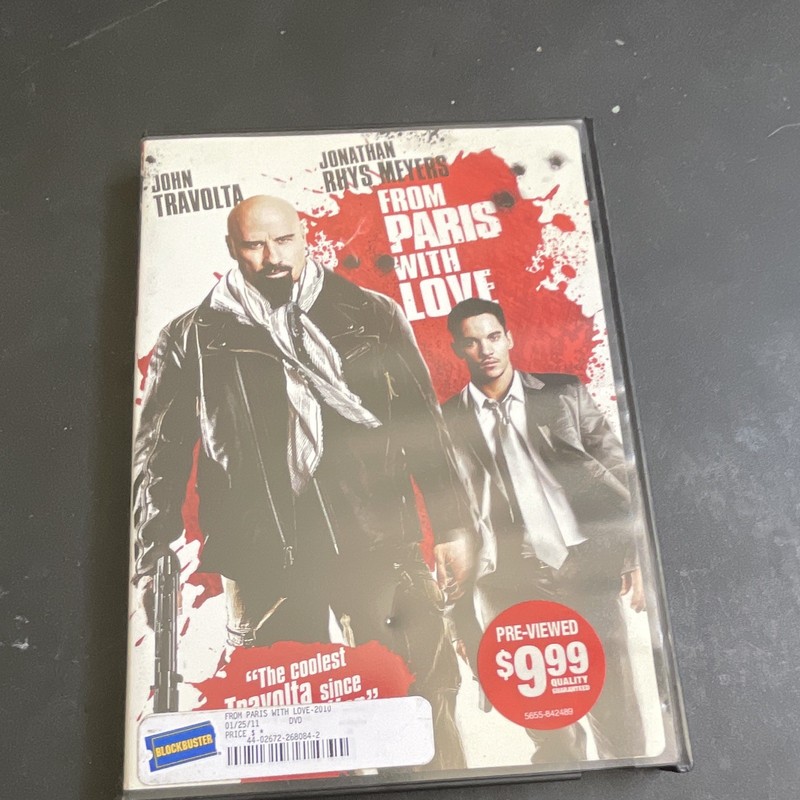 Lionsgate From Paris with Love DVD 2010 John Travolta Pierre Morel Action R