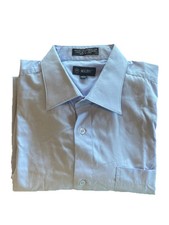 Alfani Men  s Dress Shirt 17 34/35 Light Blue Button Up Long Sleeve Classic Fit