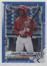 2021 Bowman Chrome Prospects Blue Shimmer Refractor /150 Jeremy De La Rosa 6kv