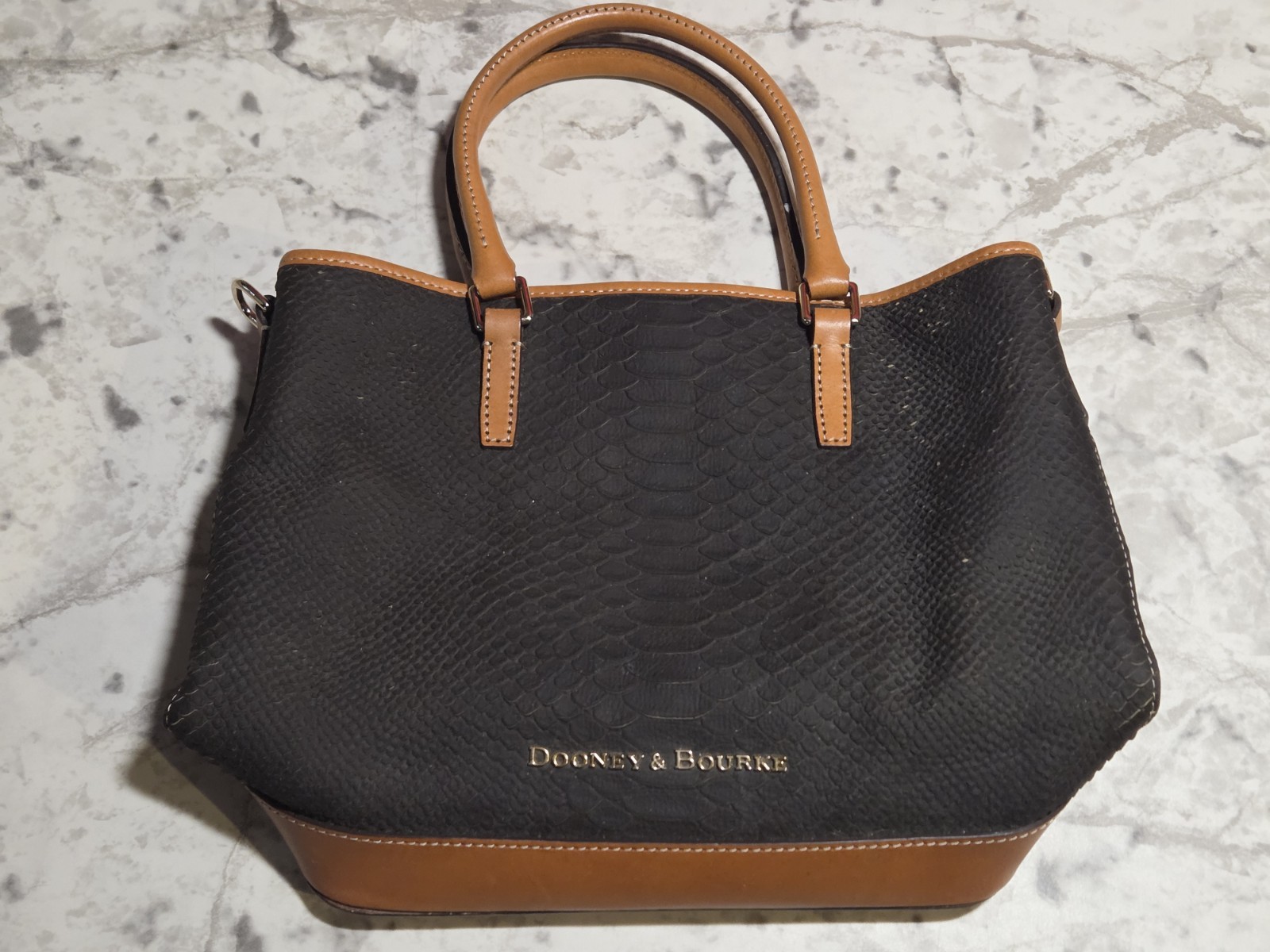 DOONEY & BOURKE BLACK PYTHON CARA - BRITISH TAN L… - image 1