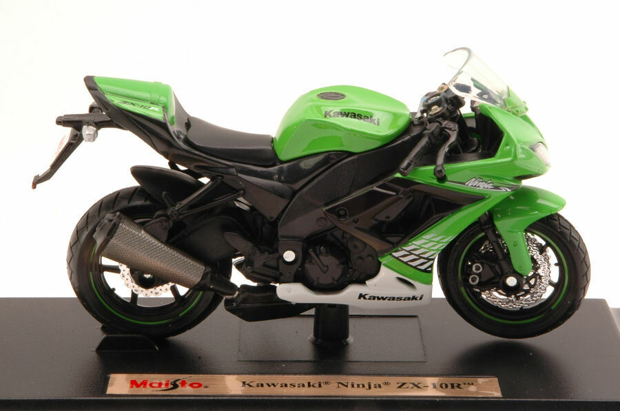 Kawasaki Ninja ZX-10R Green Moto 1:18 Model 10004GR Maisto 