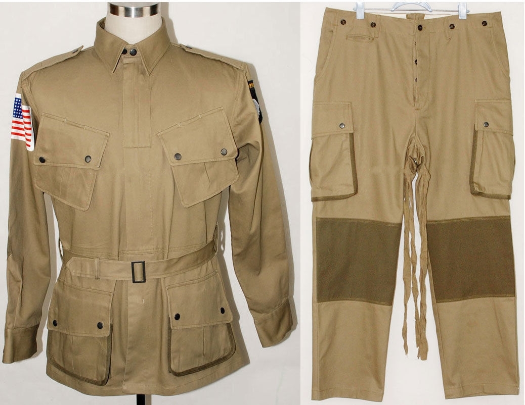 WWII US Army M1942 M42 Airborne Paratrooper Uniform Jumpsuit