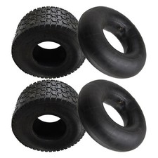 2x Reifen Mantel / 2x Schlauch 18x8.5-8 Winkelventil Aufsitzmäher Rasentraktor