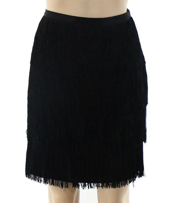 Buy Online Lauren Ralph Lauren NEW Black Womens Size 2 Mini AlloverFringe Skirt 150 526 Buy Online Lauren Ralph Lauren NEW Black Womens Size 2 Mini AlloverFringe Skirt 150 526