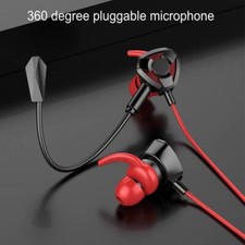 Pro Gaming Earphones In-Ear Headphone Mic For PS4 Xbox PC Tab Phones 3.5mm Black