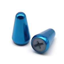 3Pcs Guitar 5 Way Pickup Switch Tip metal Switch Cap Switch Knob for Strat Blue