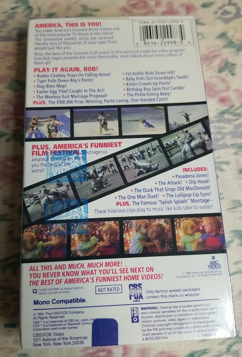 The Best of Americas Funniest Home Videos (VHS, 1991) for sale