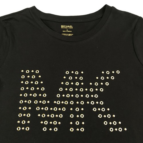 T-shirt Gold Bling MK Logo Gold Stud 