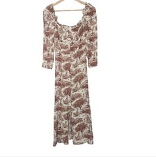 Reformation Fairway Midi Dress Size 0 Rousseau Print
