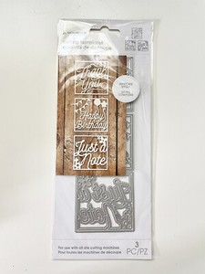 Momenta: Intricate Small Card Front Sentiments Metal Dies