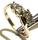 14k yellow gold .66ct SI2-I1 I European diamond cluster ring 3.6g vintage ladies — photo 5