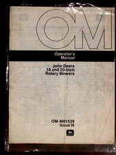 JOHN DEERE Operators Manual 18 & 20 inch Rotary Mowers