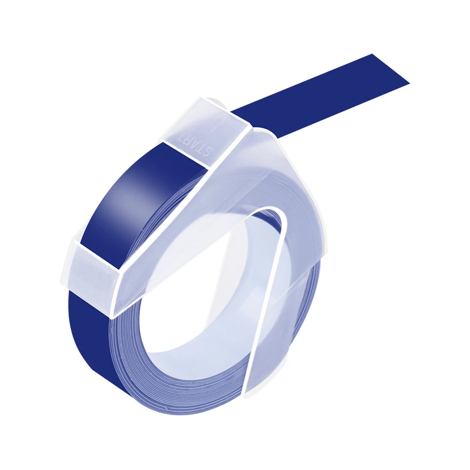 10PK Compatible for Dymo 3D Emobssing Tape 521206 Label Maker 1/2" White on Blue - Image 3 of 4