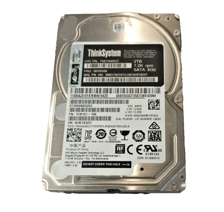 Lenovo Seagate 1FM101-156 Enterprise Capacity V.3 2TB 7.2RPM SATA 6Gb HDD - image 3 of 3