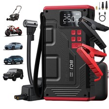 Car Jump Starter With Air Compressor Battery Jump Starter 6000a Peak 150psi.
