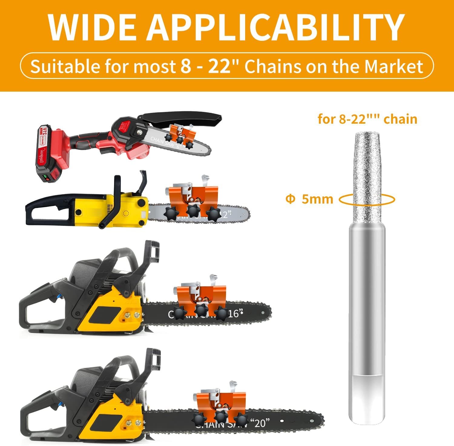 Portable Easy Chain Saw Sharpener Jig Sharpening Tool Clip Chainsaw Sharpener UK eBay