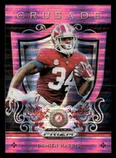Damien Harris 2019 Panini Prizm Draft Picks Crusade Pink Pulsar Card #6 Alabama