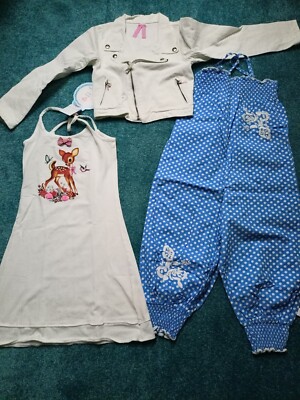 Mim-Pi 3teiliges Set Jacke Jeans/Bikerstil Jumpsuit und Kleid Gr....