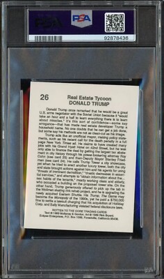 1989 Rotten To The Core #26 President Donald Trump RC Rookie PSA