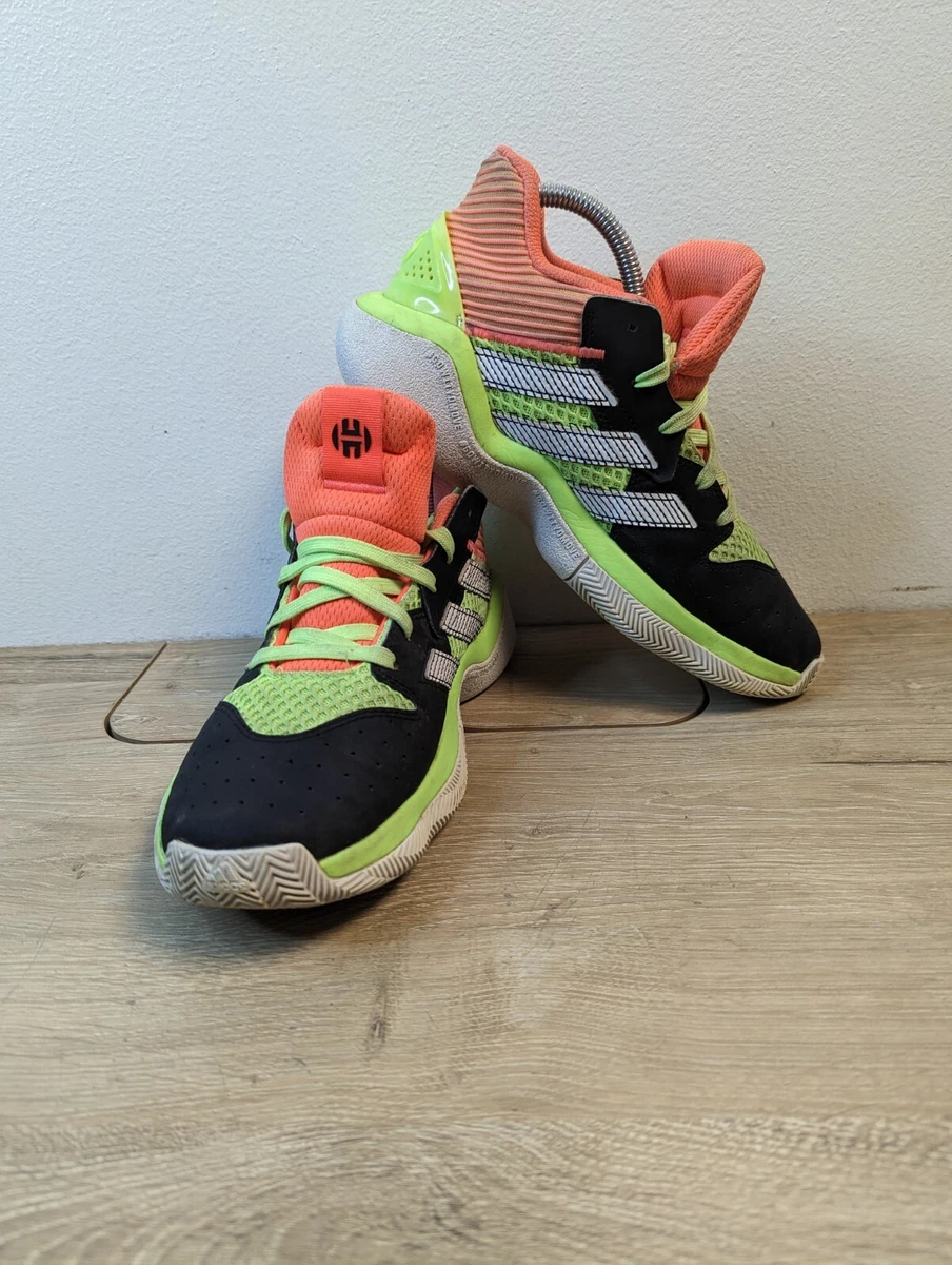 Adidas Harden Stepback J Black Neon Green Orange Shoes Size 7 Men s 8 Women s
