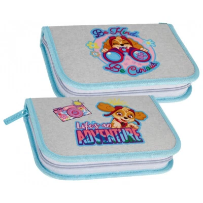 STARPAK Paw Patrol Skye Federtasche ungefüllt leer Federmäppchen Federmappe grau