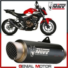 Terminale Scarico MIVV GP PRO Black Inox Nero kat per HONDA CB 500 F 2019   2024