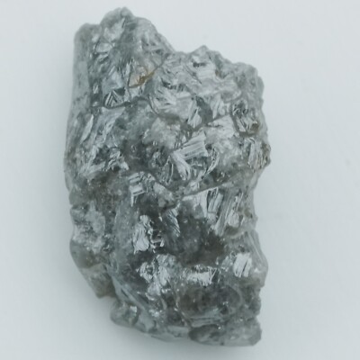 0.87 Ct. Natural Loose Rare African Earth MIned A1 Uncut Silver Gray Diamond