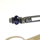 platinum 950 Natural 1.74ct oval sapphire .60ct VS 1 diamond gemstone ring 8.9g — photo 3