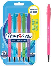 PAPER MATE Flexgrip Ultra Retro 5 Stylos bille (1,0 mm) | Encre Noir 
